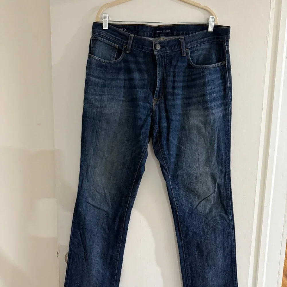 Mens Tommy Hilfiger Straight Leg Jeans – Size 36x34